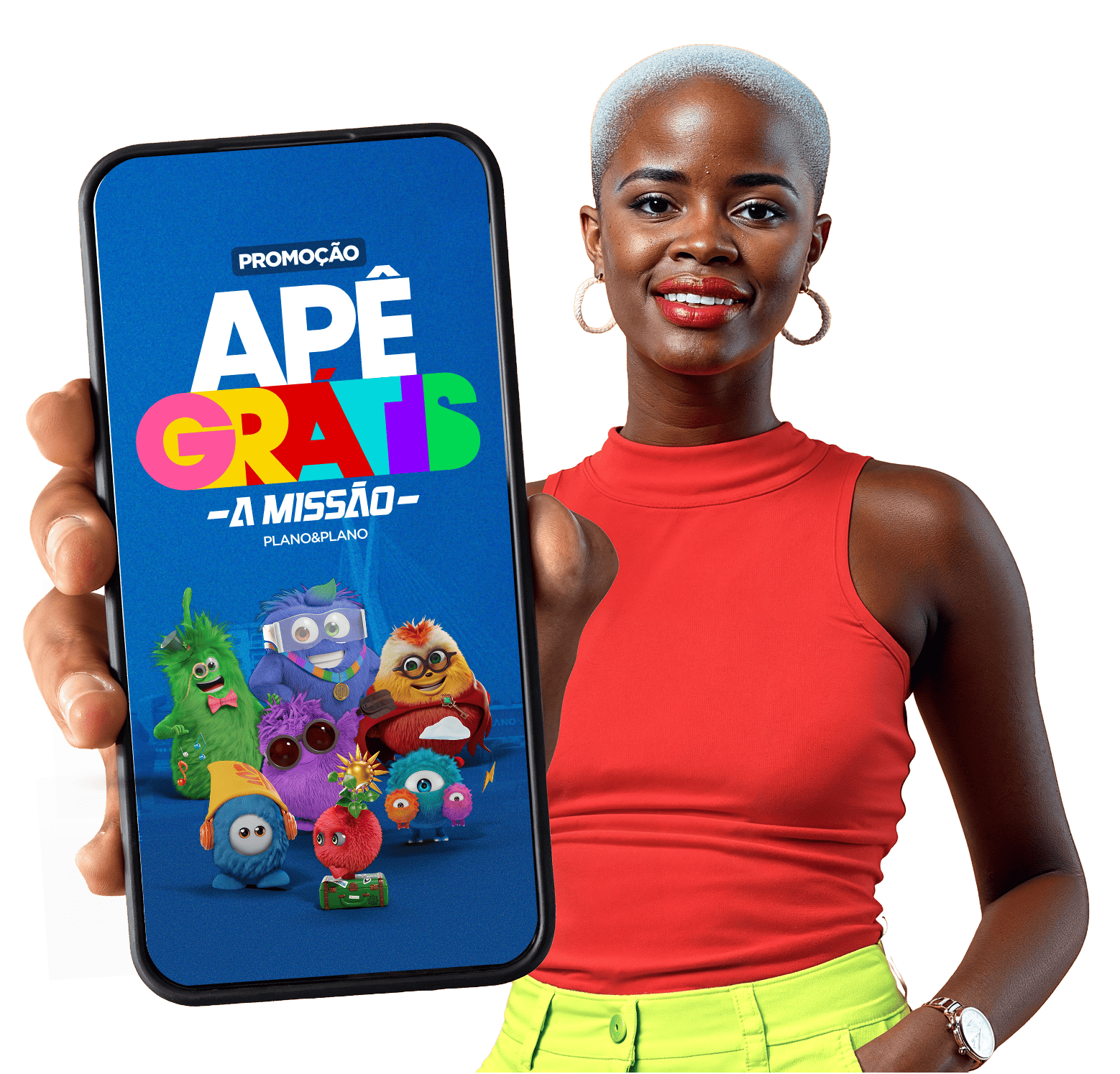 Mulher segurando chave